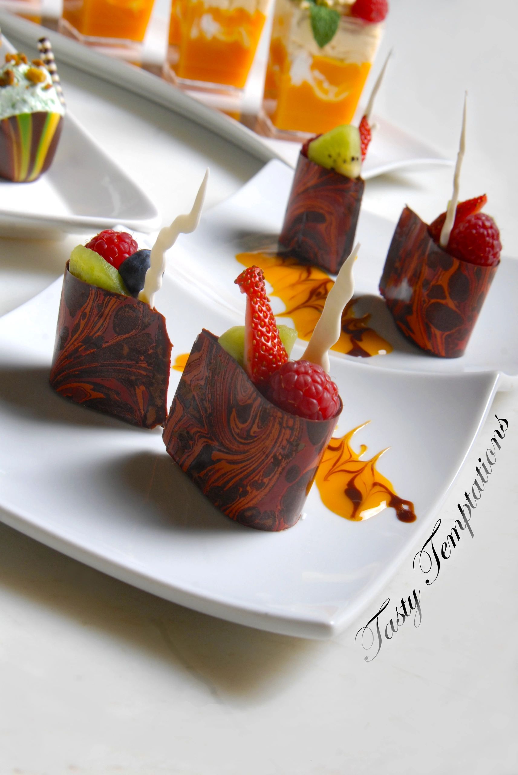 Blueberry tart catering dessert